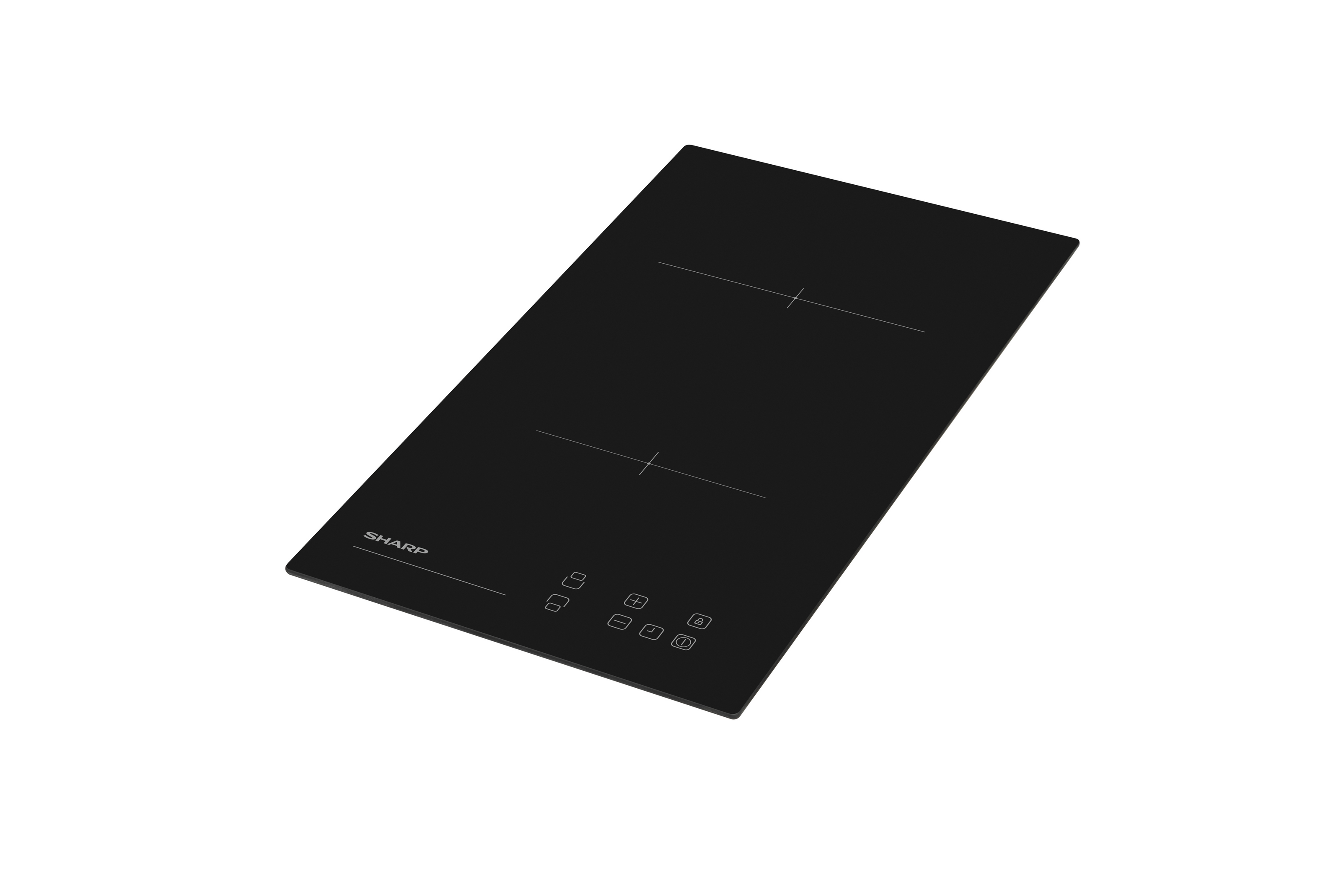 Sharp KH-3V19NT0K-EU Built-In 30cm Vitroceramic Hob, Toggle Touch Control
