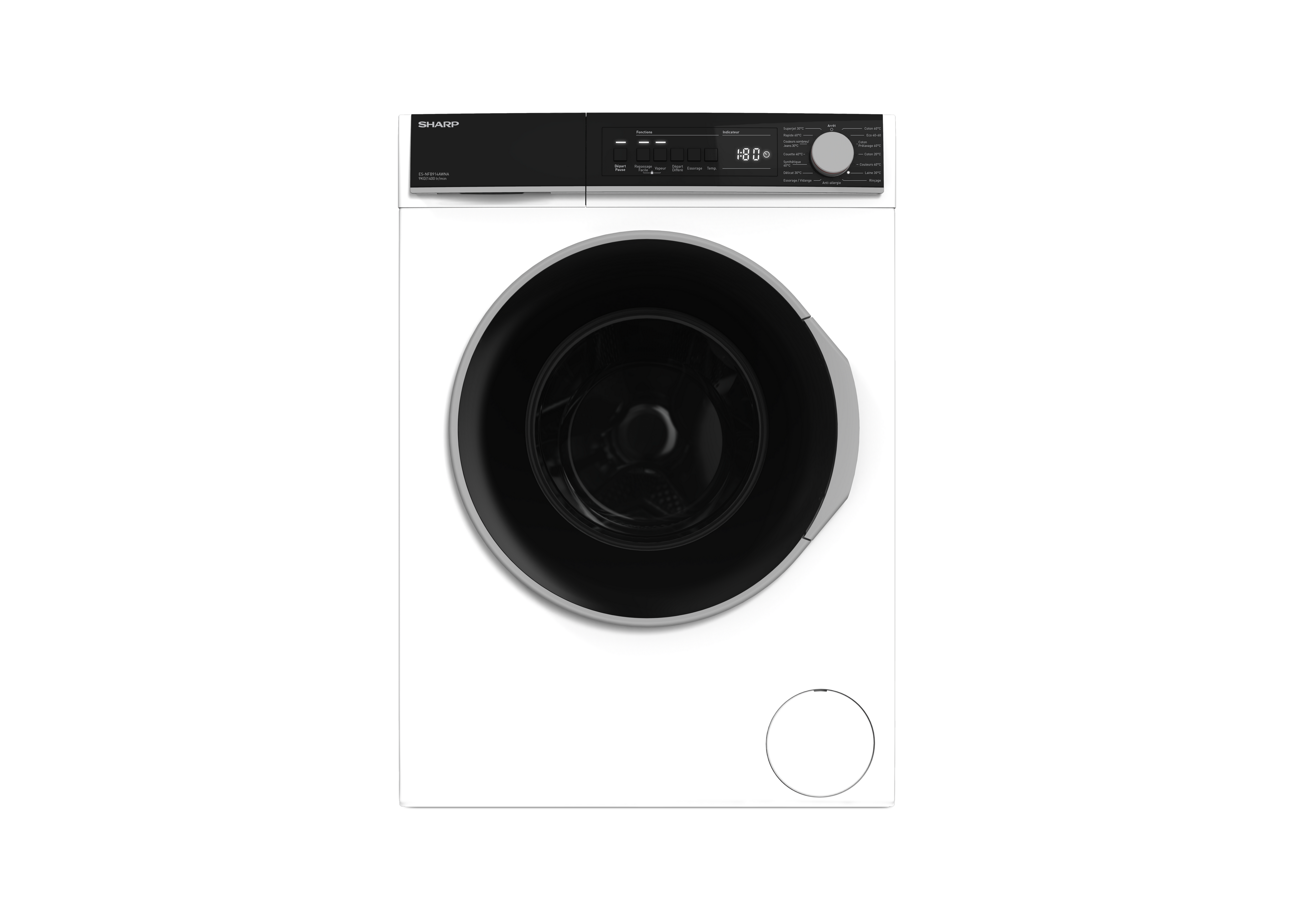 SHARP ES-NFB914AWNA-FR Freestanding Washing Machine 9 kg 1400 RPM A Class
