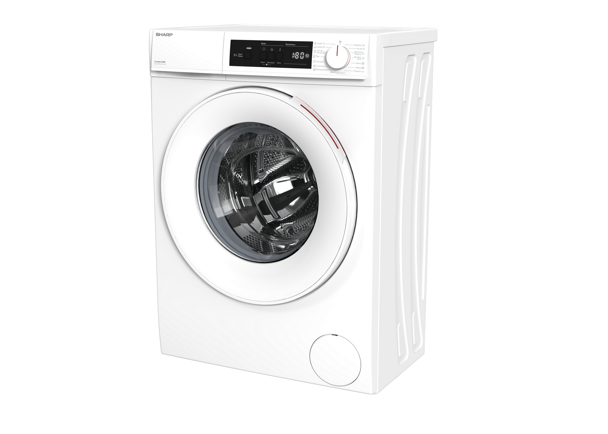 SHARP ES-NFA612DWB-PL Vrijstaande Wasmachine 6 kg 1200 RPM B klasse