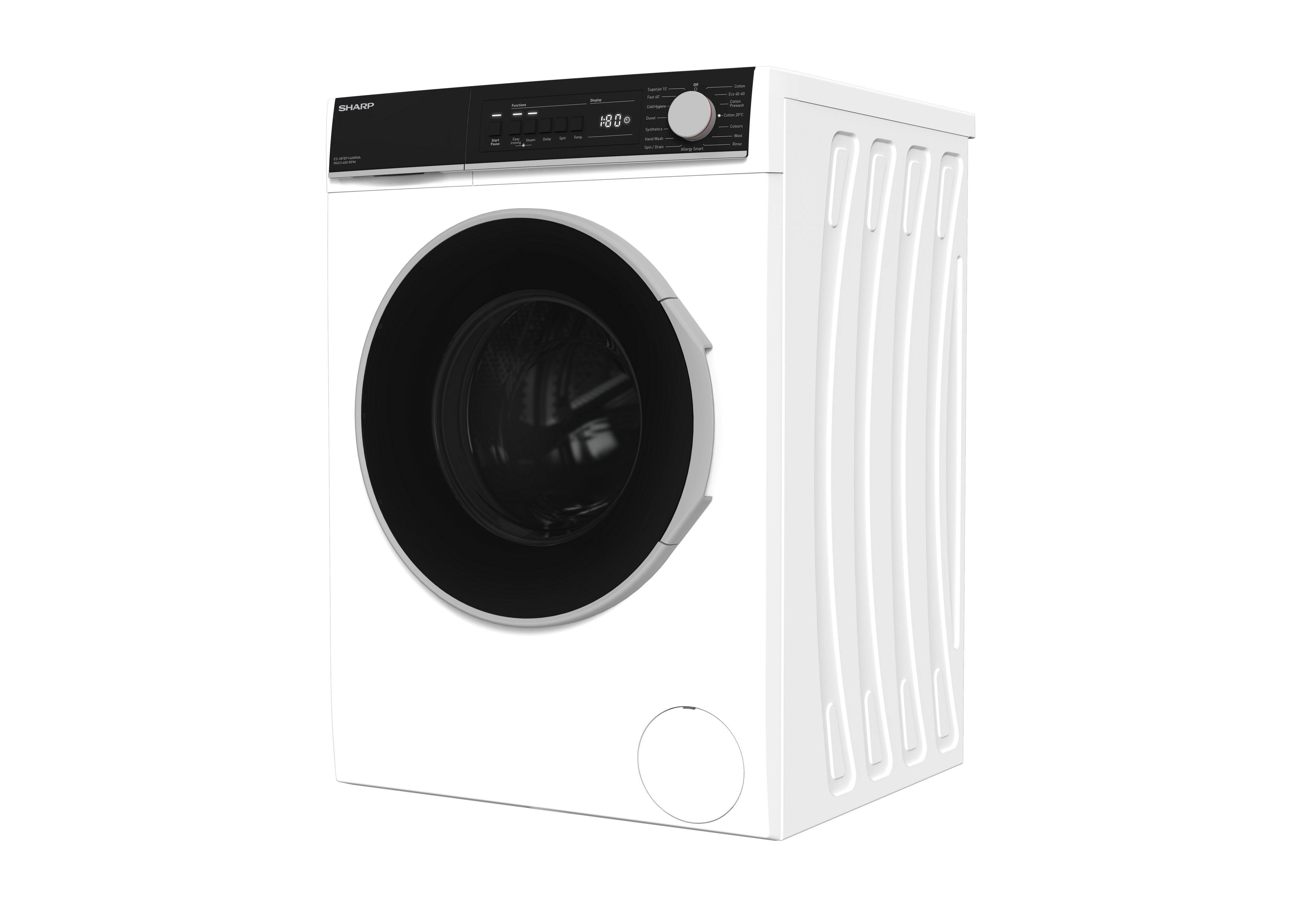 SHARP ES-NFB914AWNA-EN Freestanding Washing Machine 9 kg 1400 RPM A Class