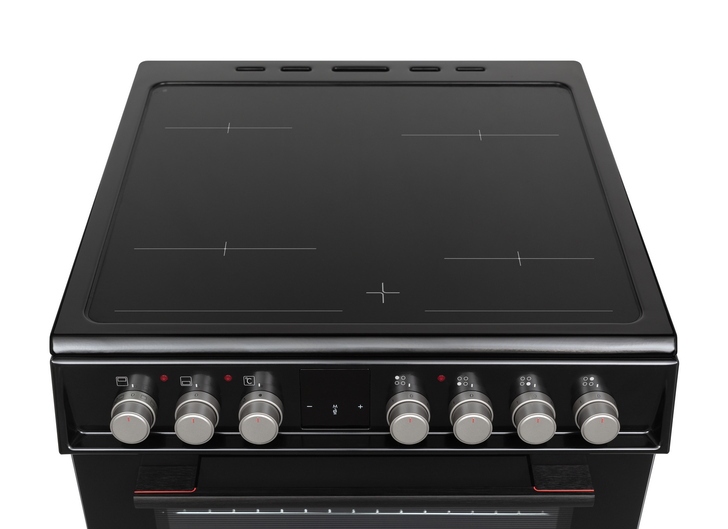 Sharp KF-66DVDD04BM1K-EN 60x60cm Freestanding Vitroceramic Double Oven, Black