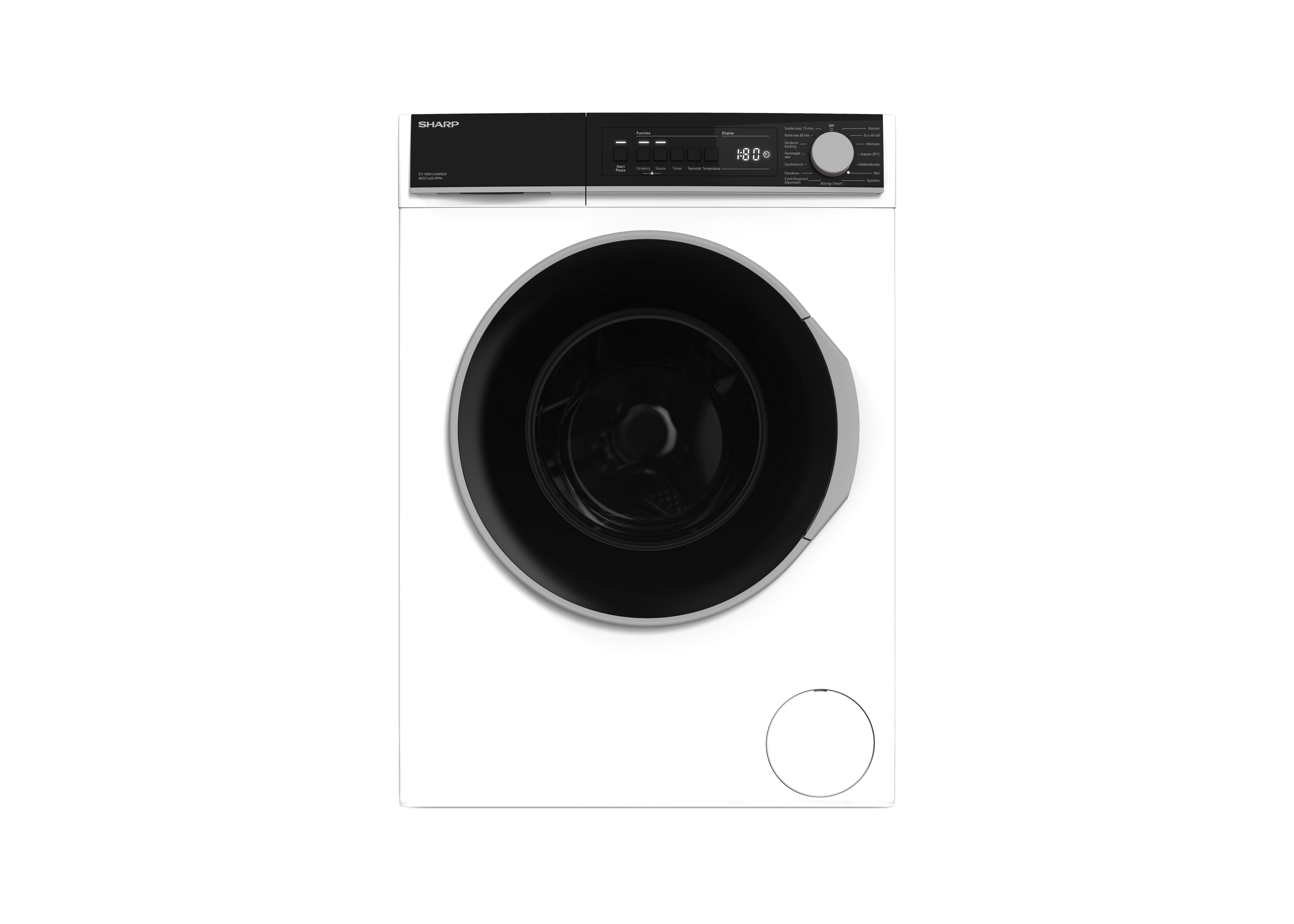 SHARP ES-NB814AWNA9-BX Freestanding Washing Machine 8 kg 1400 RPM A Class