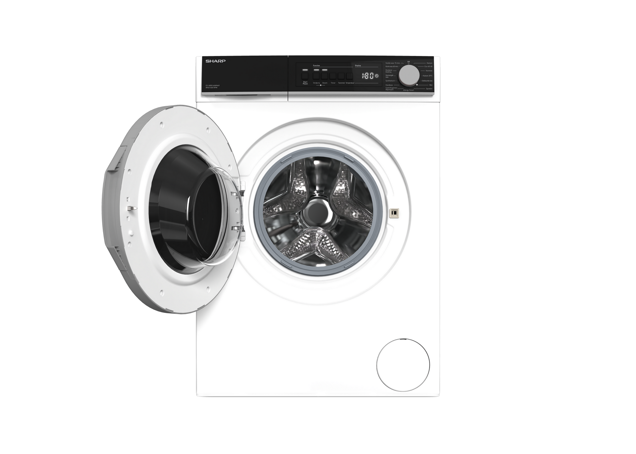 SHARP ES-NB814AWNA9-BX Freestanding Washing Machine 8 kg 1400 RPM A Class