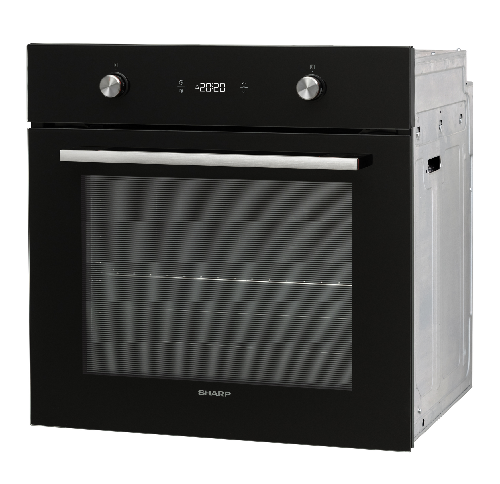 Sharp K-61P27BNM-FR Built-In 69lt. Pyrolytic Fan Assisted Oven, Black