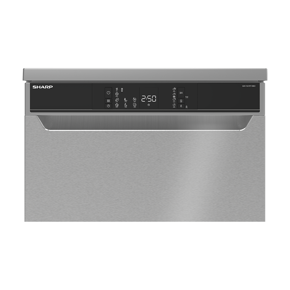 SHARP QW-NA1FF49DI-ES Freestanding 60 cm Dishwasher 14 PS 49 db D Class with Hygiene Technology