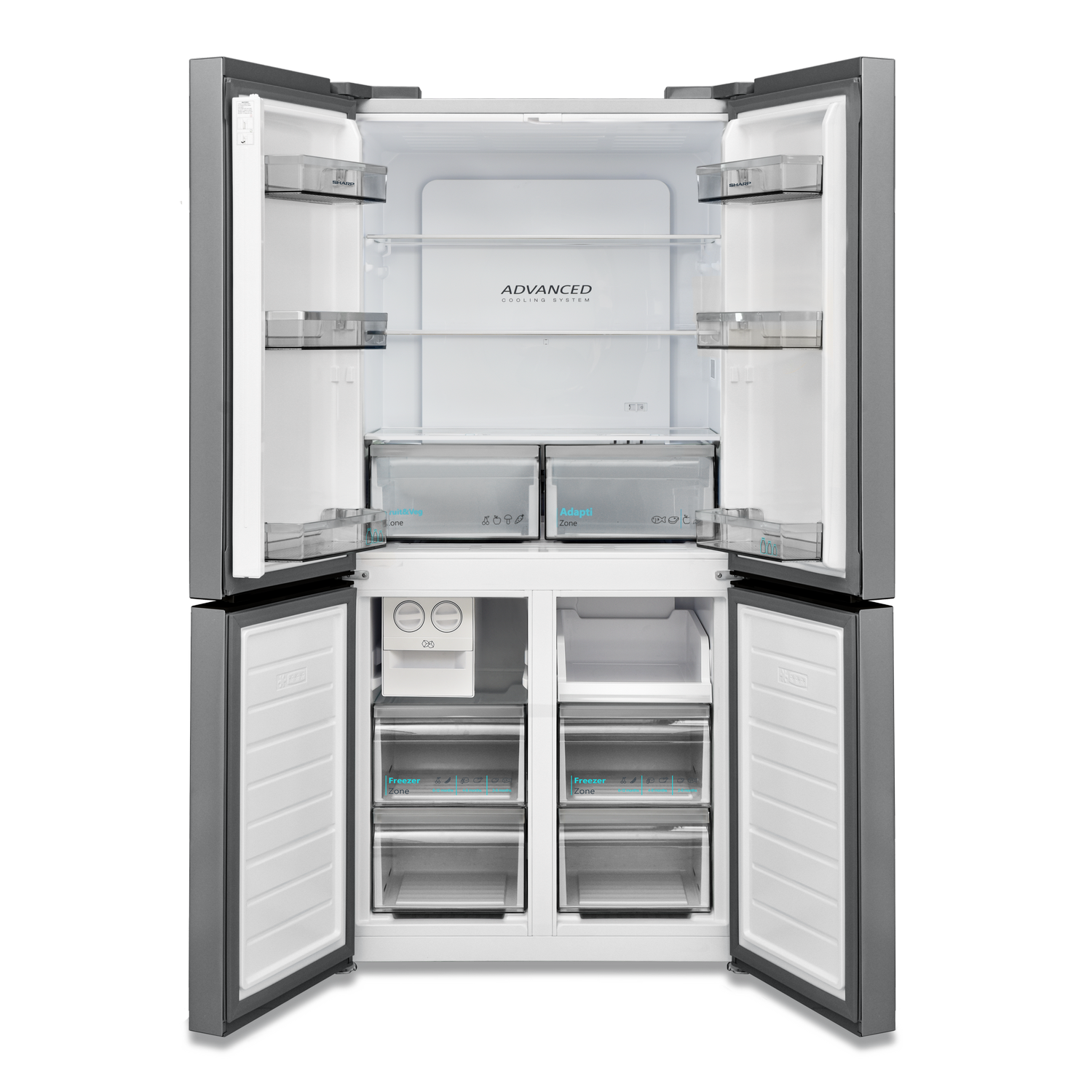 SHARP SJ-NFA15IMXPE-EU Refrigerador Multi Puerta NF de 84 cm con Clase E, 487 L