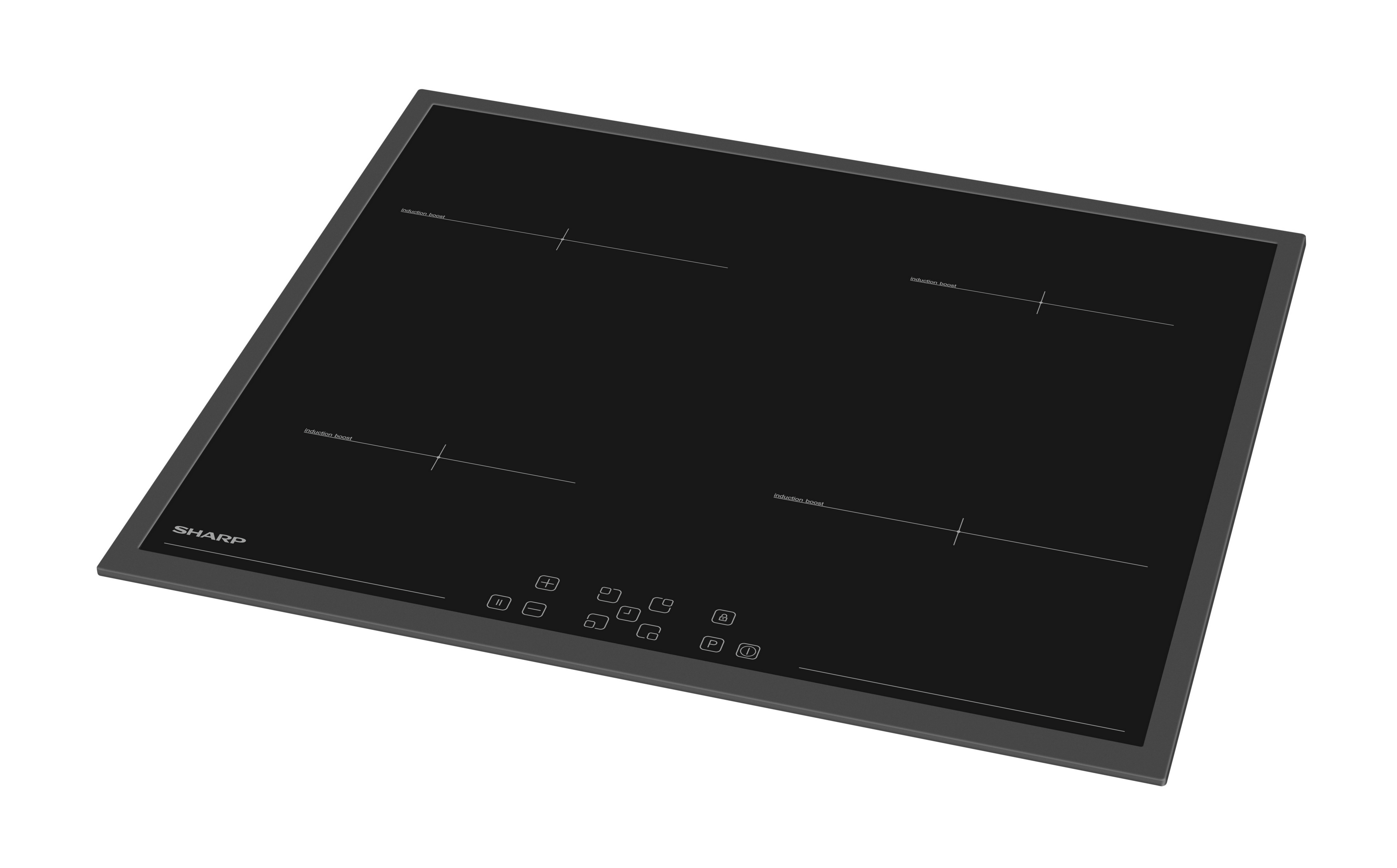 Sharp KH-6I33FTXK-EU Built-In 60cm Induction Hob, Toggle Touch Control