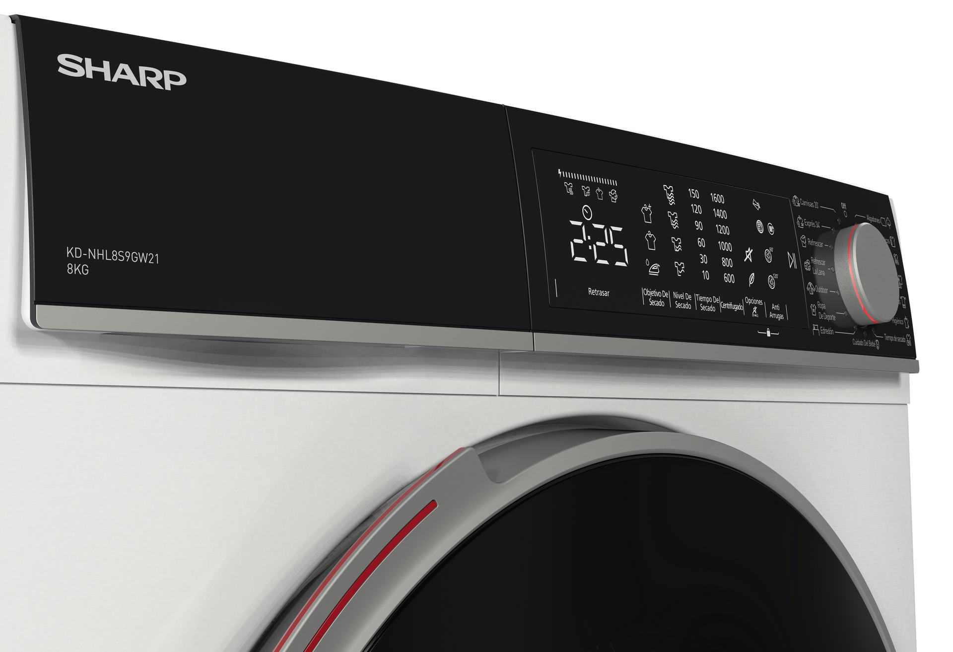 SHARP KD-NHL8S9GW21-ES Freestanding Tumble Dryer 8 kg A++
