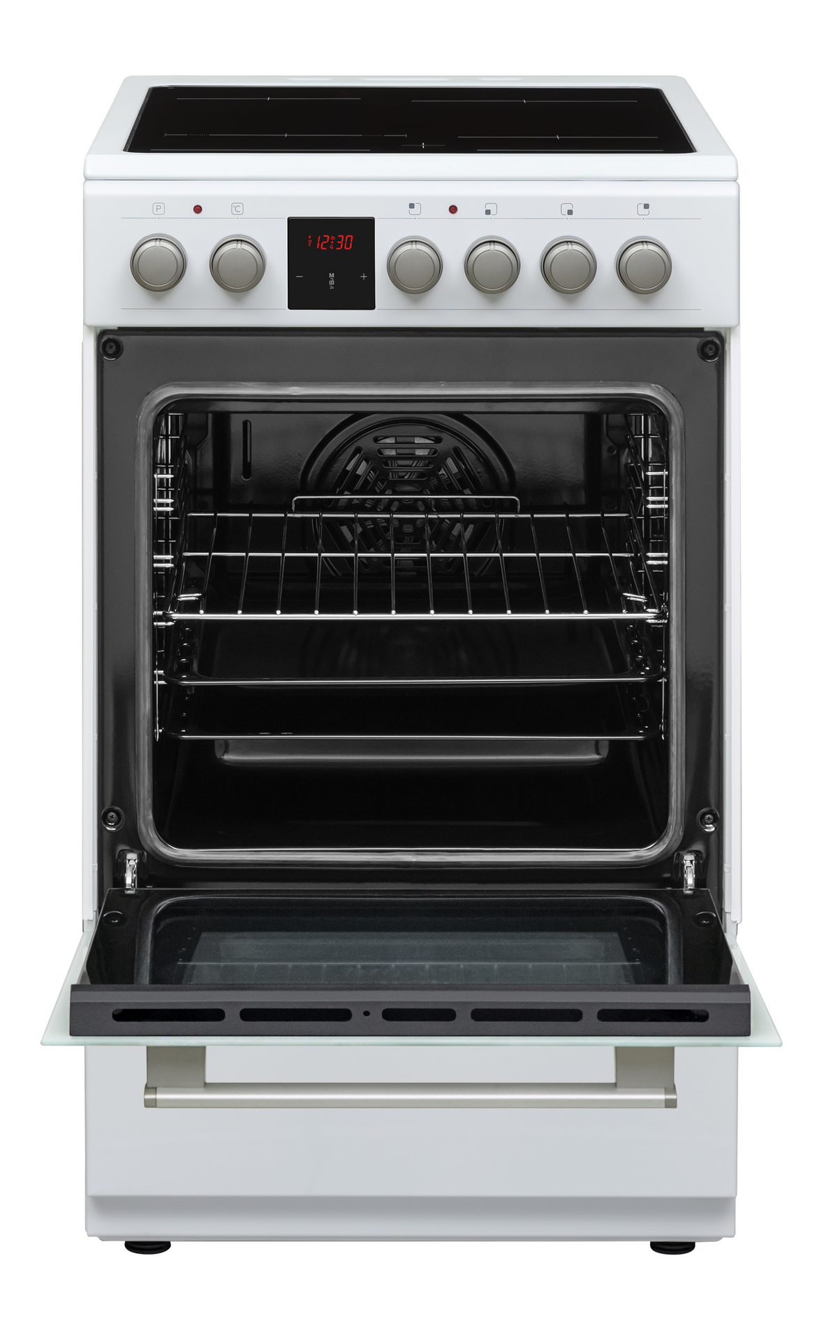 Sharp KF-56VDD19W-DE 50x60cm Freestanding Vitroceramic Single Oven, White