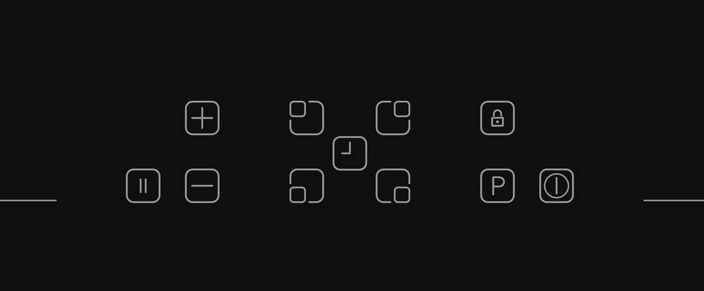 Sharp KH-6I37FT0K-EU Built-In 60cm Induction Hob, Toggle Touch Control