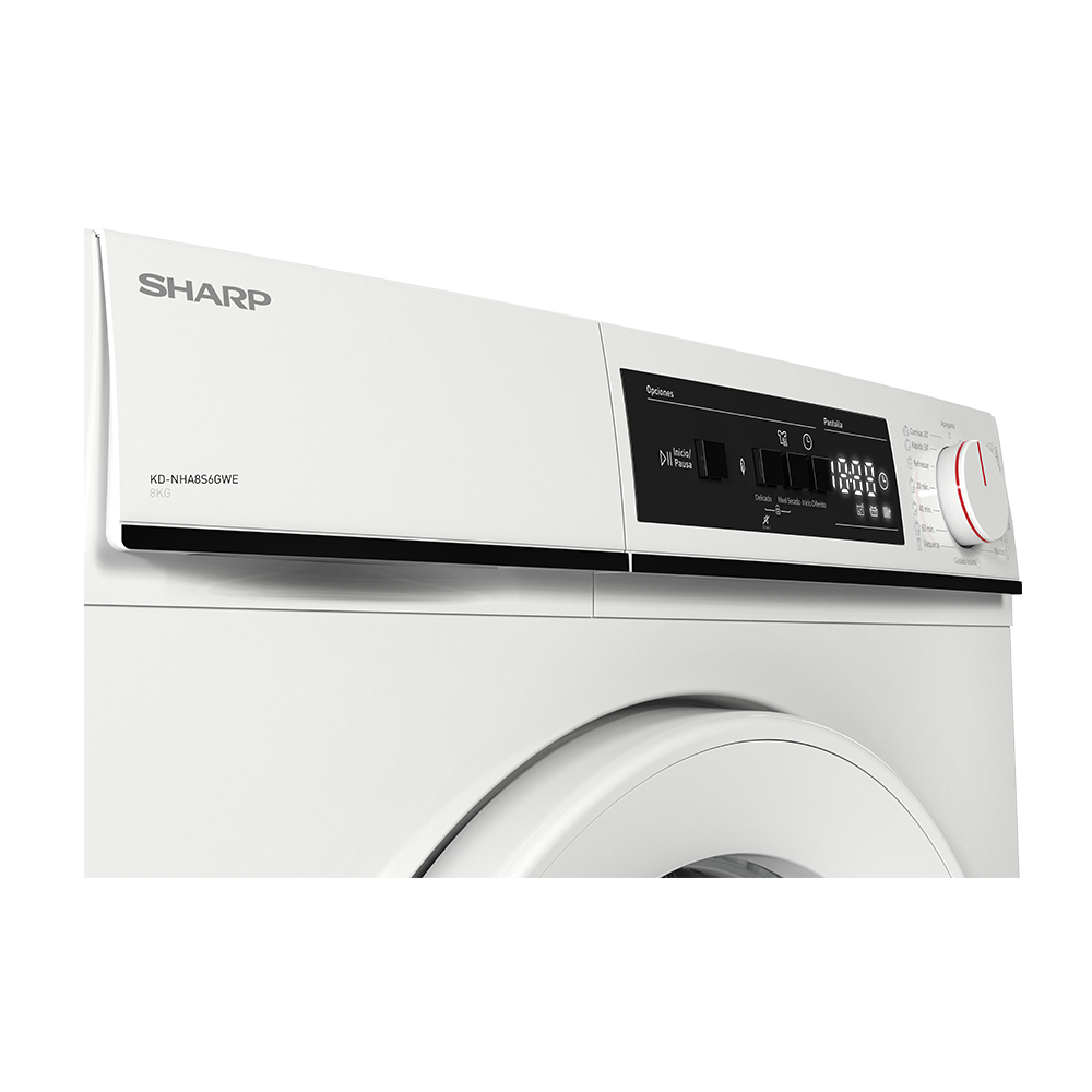 Sharp KD-NHA8S6GWE-ES Freestanding Tumble Dryer