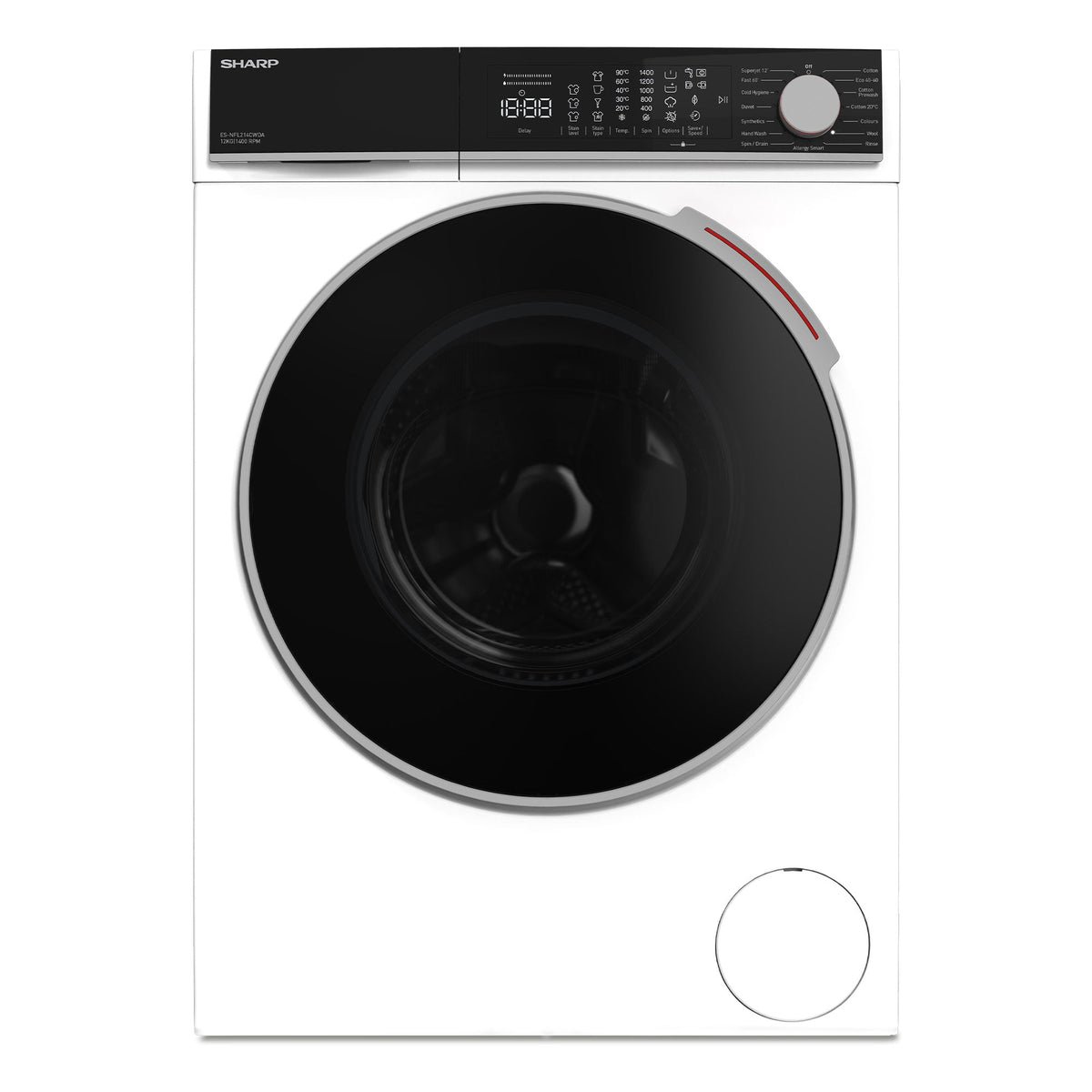 SHARP ES-NFL214CWDA-EN Pose libre Lave-linge 12 kg 1400 tr/min Classe